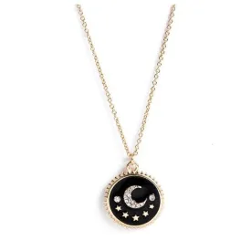 Moon and Star Pendant Necklace-Hollywood Sensations "Moon and Star Necklace"-Moon Star Necklace