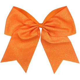 Orange Glitter Cheer Bow