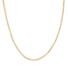 Petite Triple Domino Snake Chain Necklace