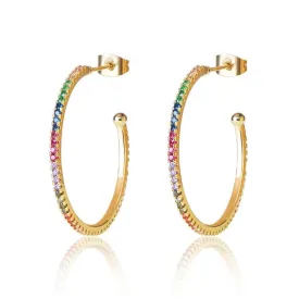 Rainbow Hoop Earrings