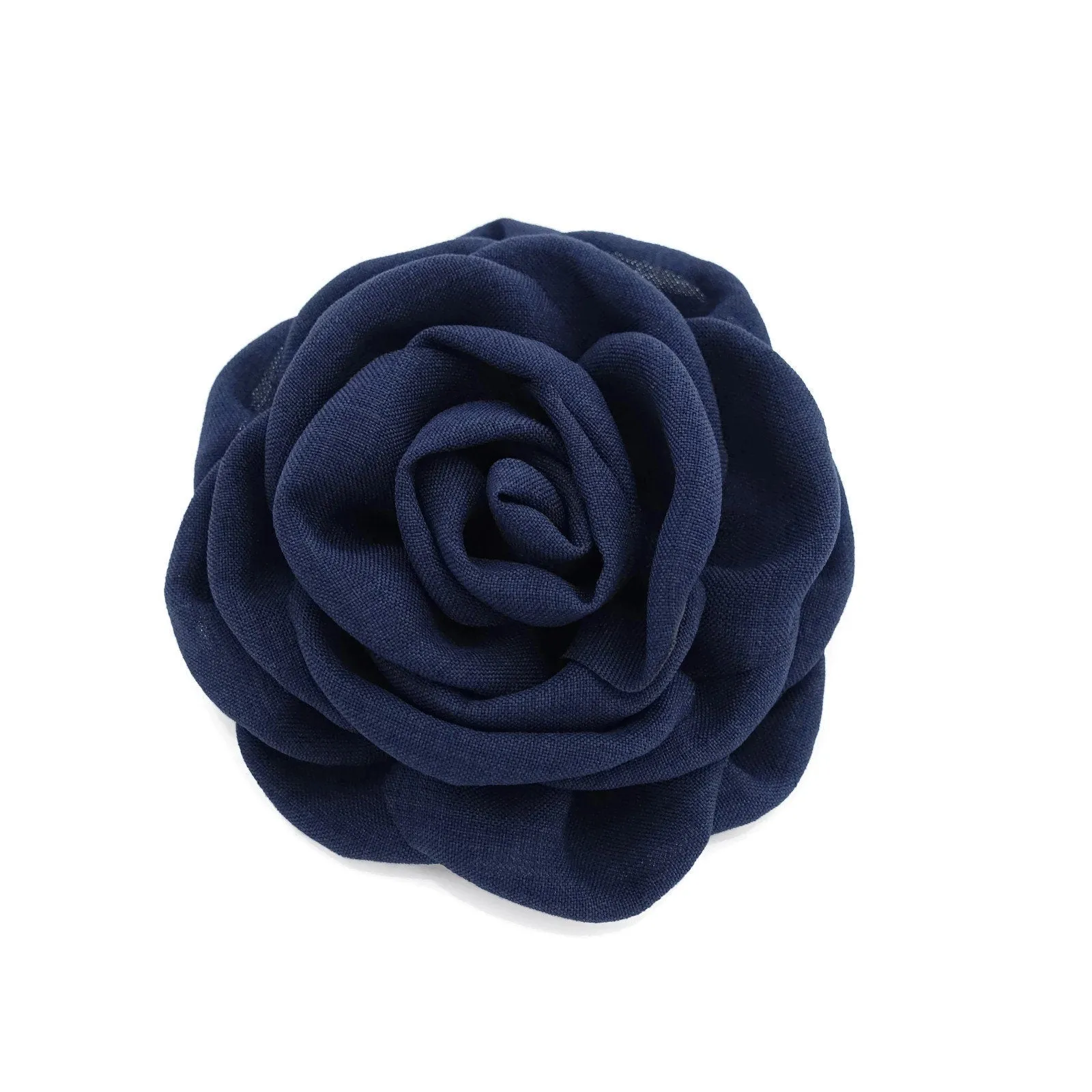 Rose ponytail holder Linen blend discolored petal flower hair ties elastic ponytail holder for women