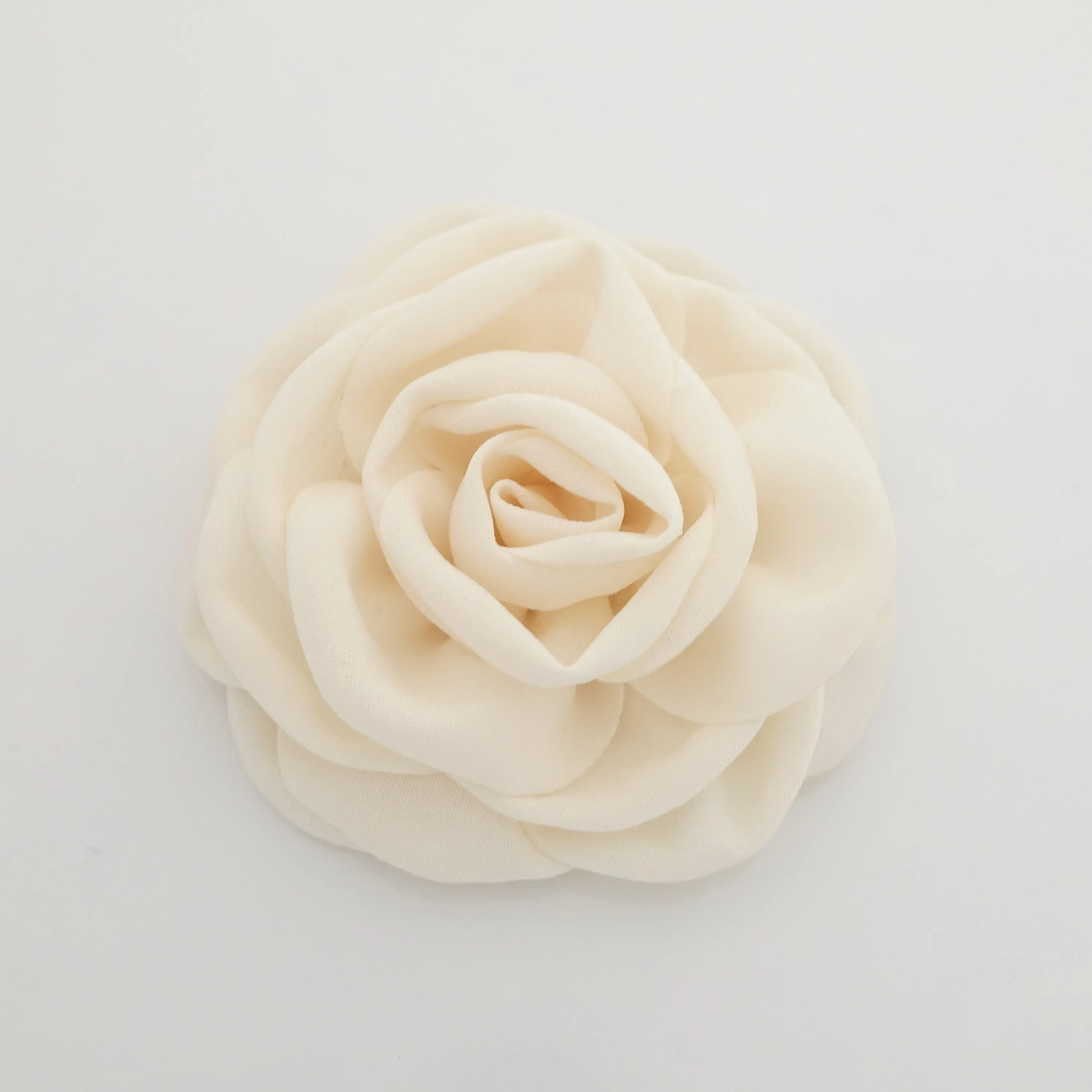 Rose ponytail holder Linen blend discolored petal flower hair ties elastic ponytail holder for women