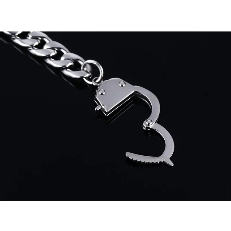 Silver Handcuffs Chain Bracelet