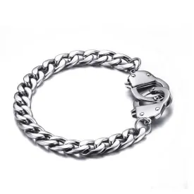 Silver Handcuffs Chain Bracelet