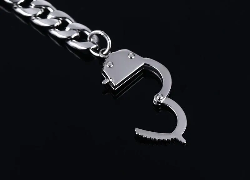 Silver Handcuffs Chain Bracelet