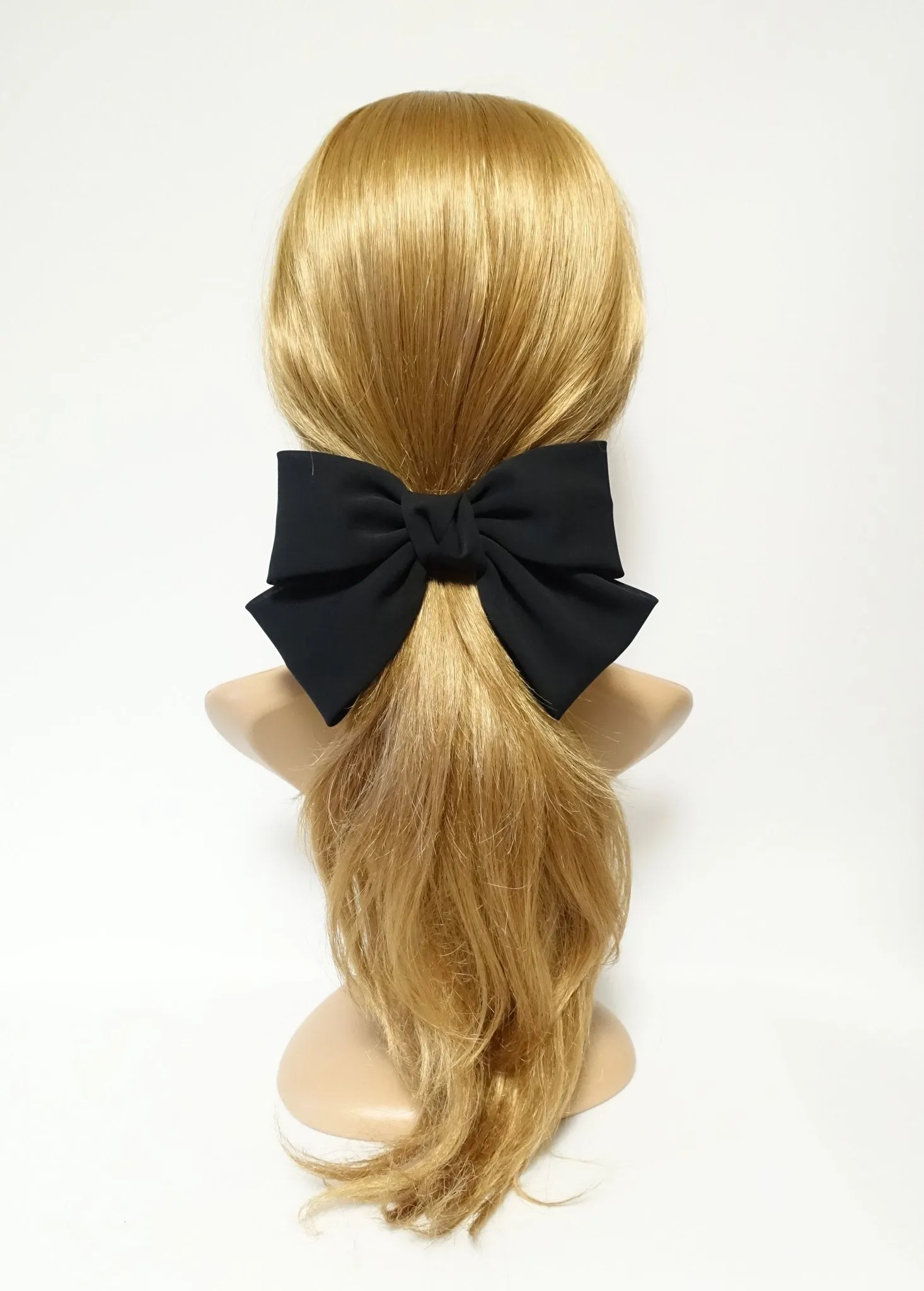 simple chiffon bow ponytail holder basic style hair bow tie elastics