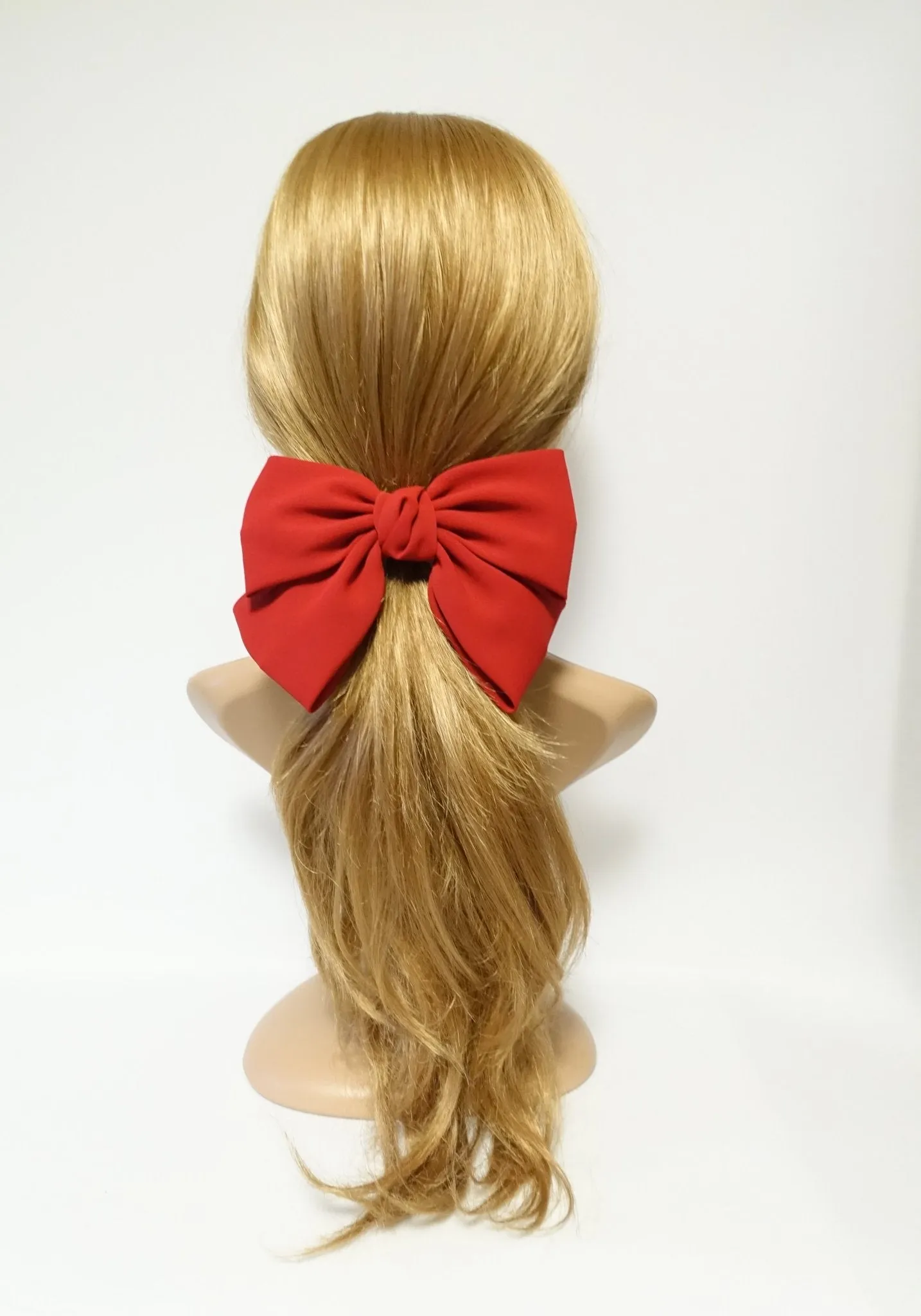 simple chiffon bow ponytail holder basic style hair bow tie elastics