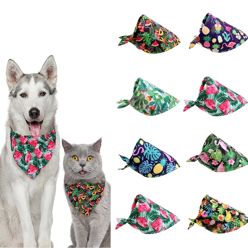 Summer Tropical Fruit Design Bandana For Dogs Cats