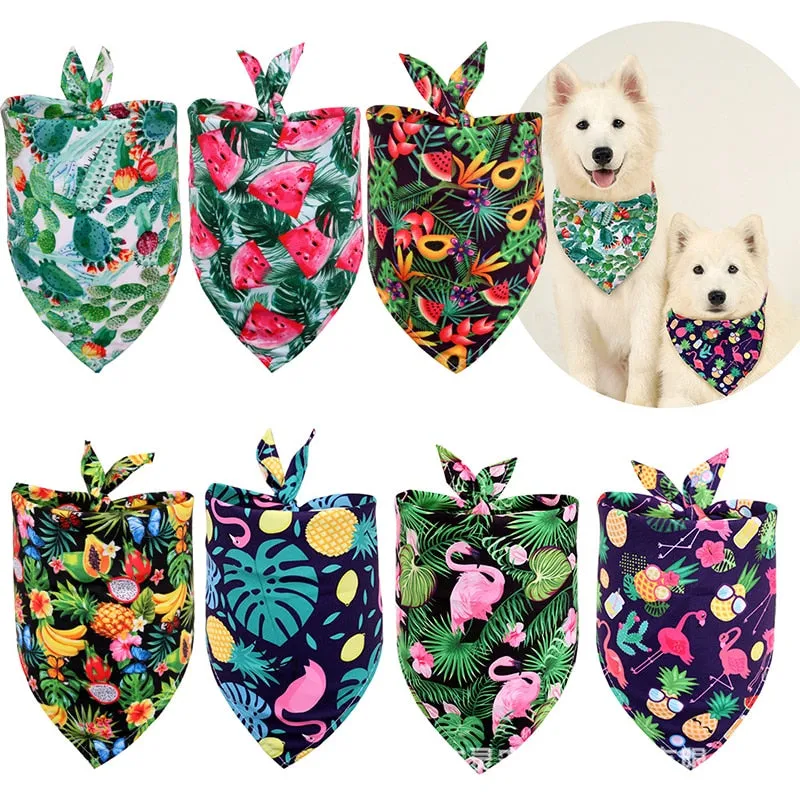 Summer Tropical Fruit Design Bandana For Dogs Cats