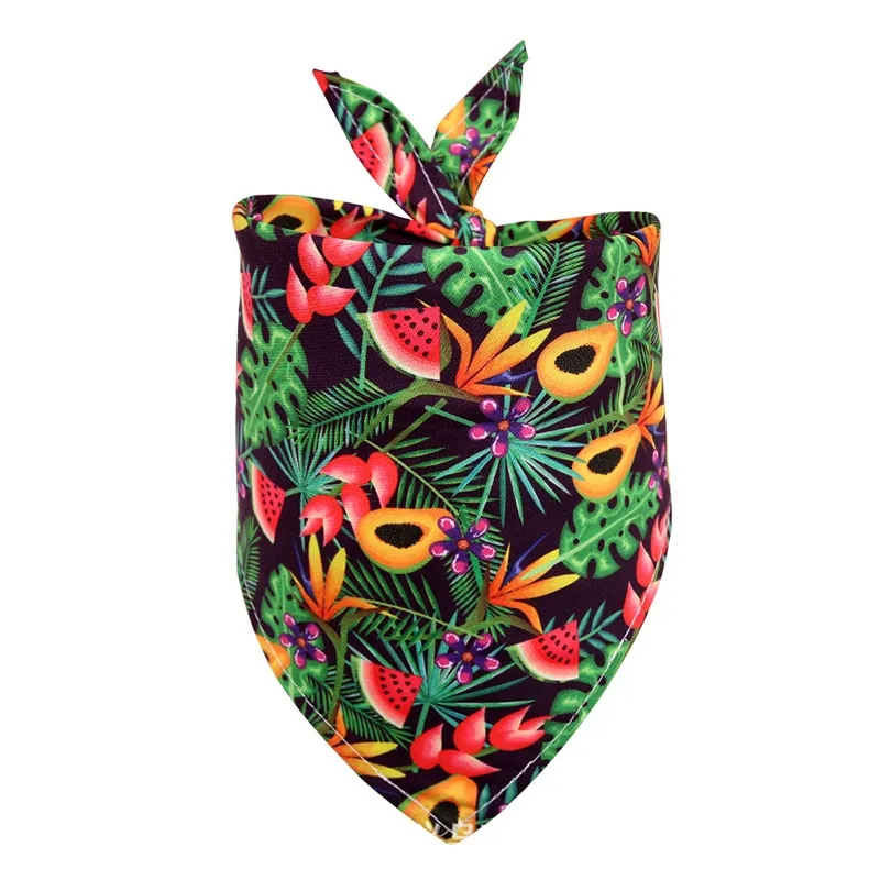 Summer Tropical Fruit Design Bandana For Dogs Cats