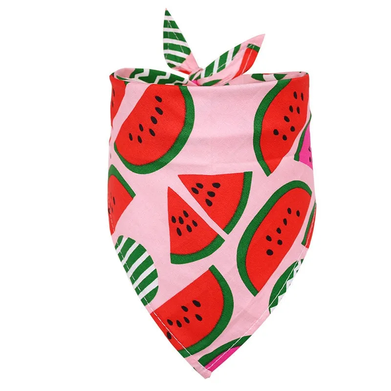 Summer Tropical Fruit Design Bandana For Dogs Cats