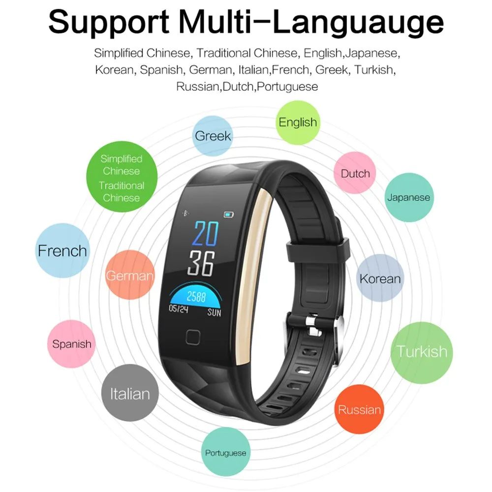 T20 Smart Watch Bracelet with Blood Pressure, Heart Rate Monitor, Sport Activity Tracker and more