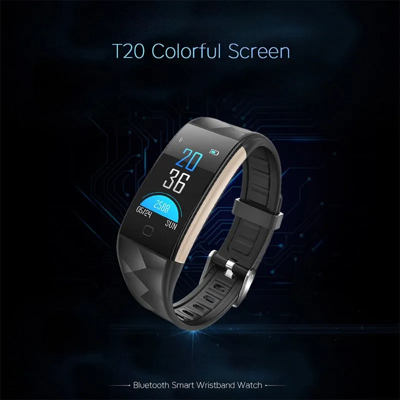 T20 Smart Watch Bracelet with Blood Pressure, Heart Rate Monitor, Sport Activity Tracker and more