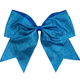 Teal Glitter Cheer Bow