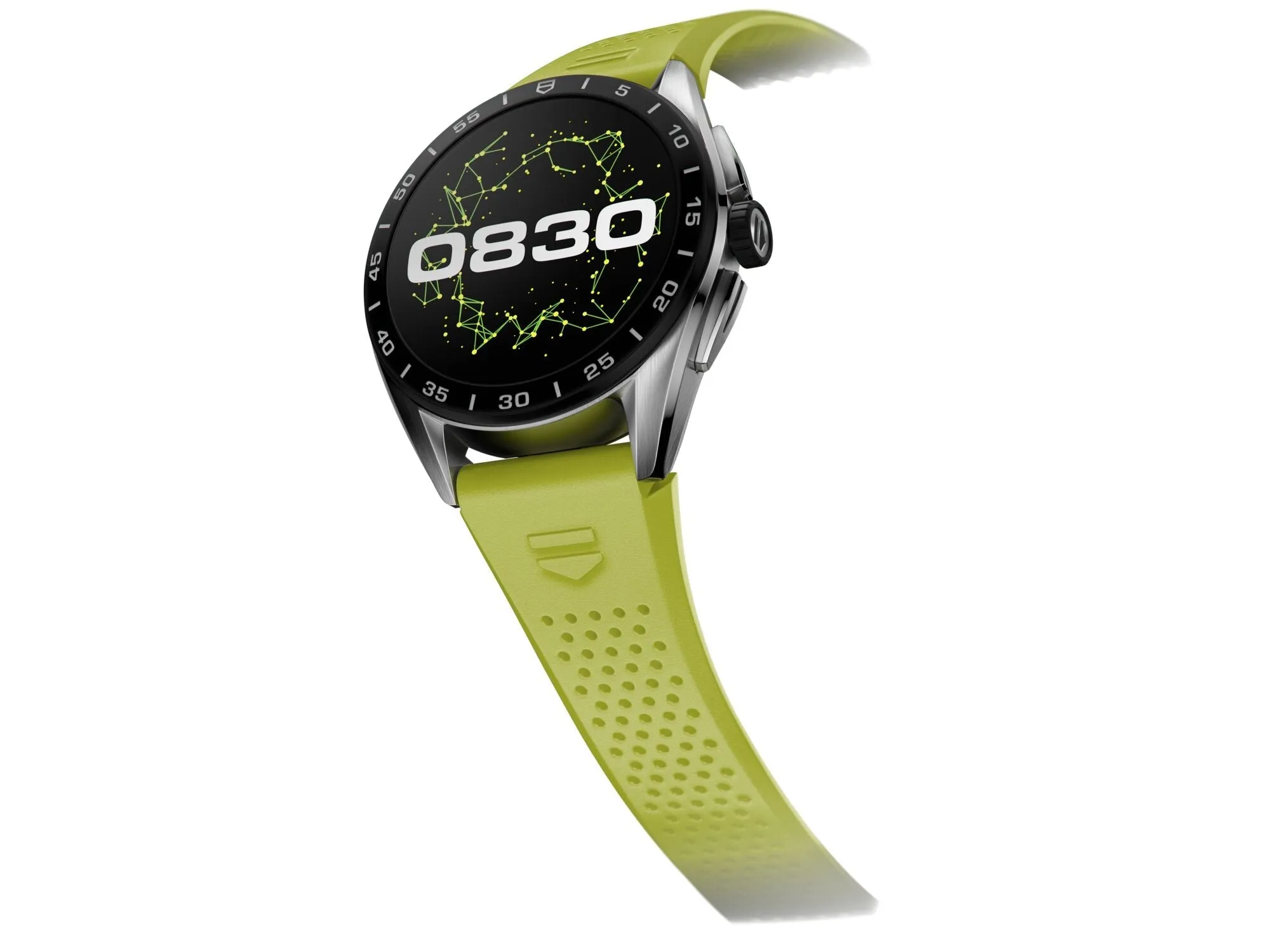 TH Watch Connected Calibre E4 45 Lime Rubber