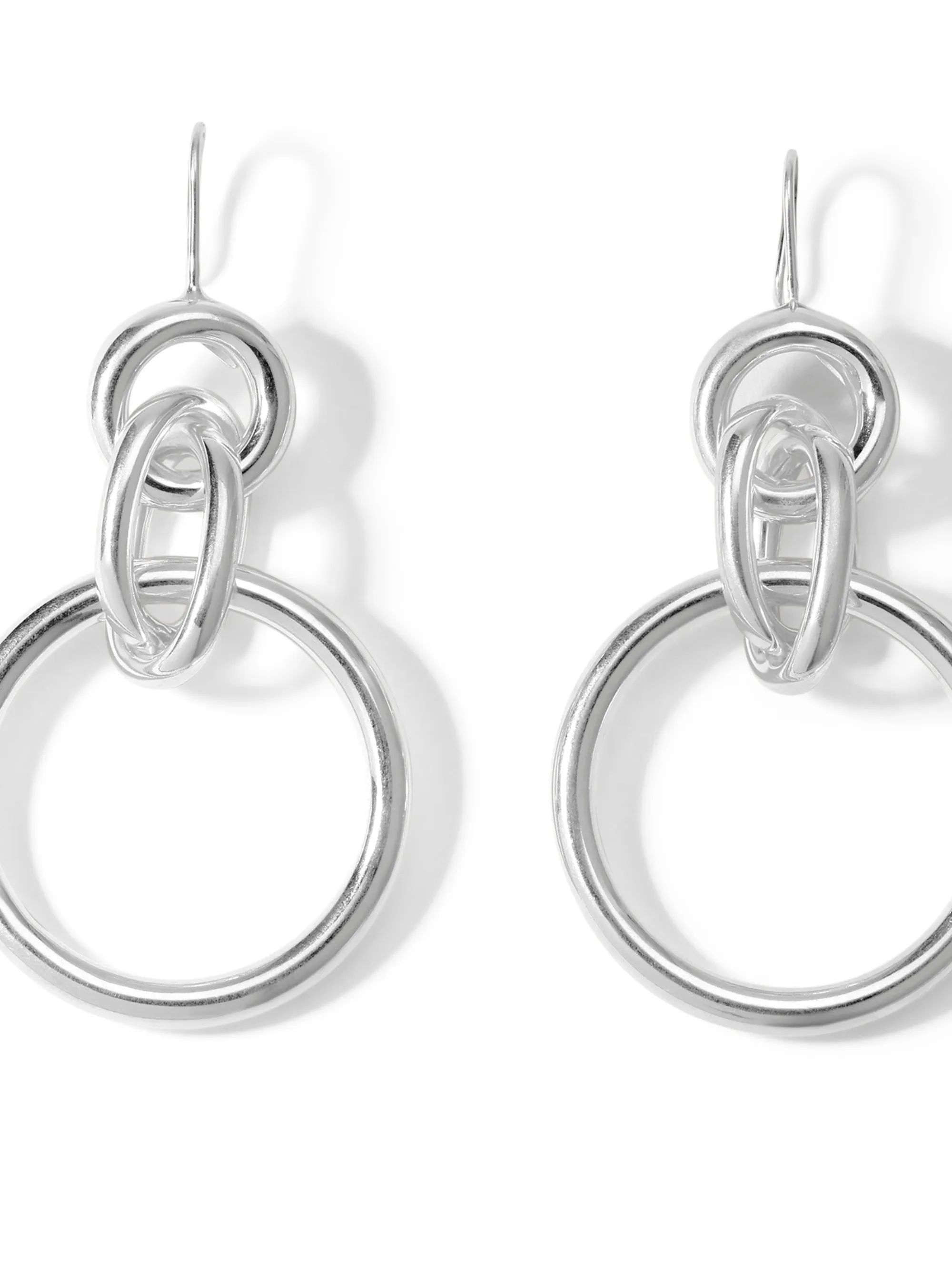 The Knotted Hoop Earrings - Silver