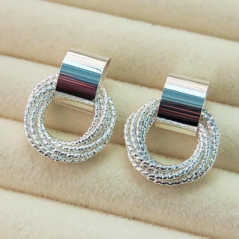 Twisted Hoop Earrings for Women | | Unique and Elegant | Geometric Round Hoop Stud Earring | Twist Multi Layer Earring