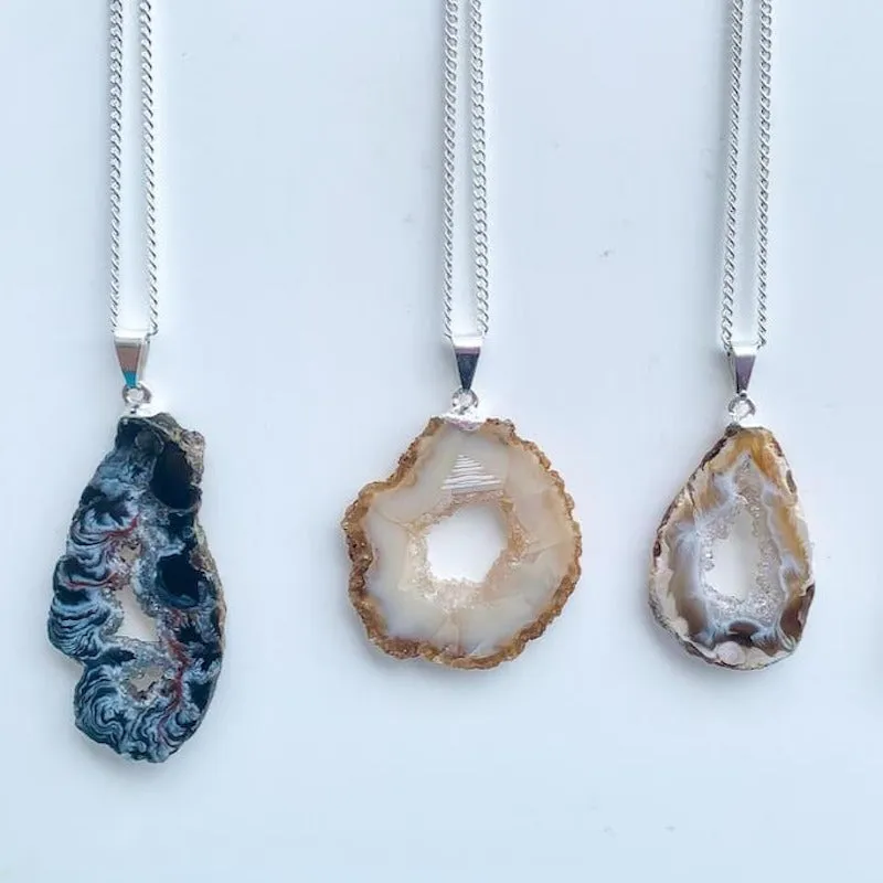 Unpolished Raw Stone Necklace