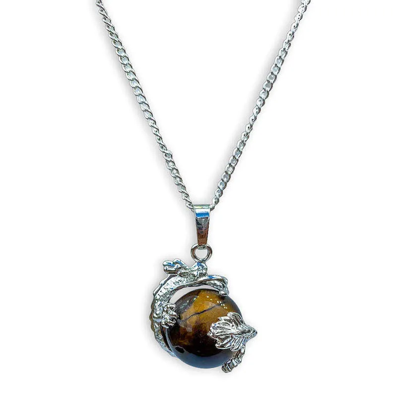 Yellow Tiger Eye Pendant Necklace