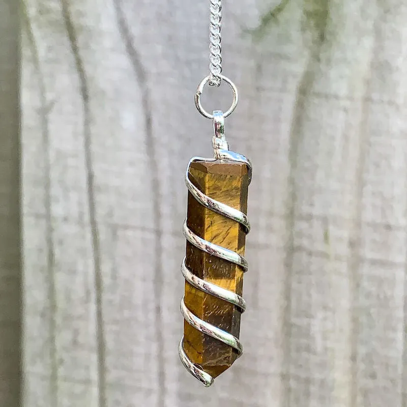 Yellow Tiger Eye Pendant Necklace