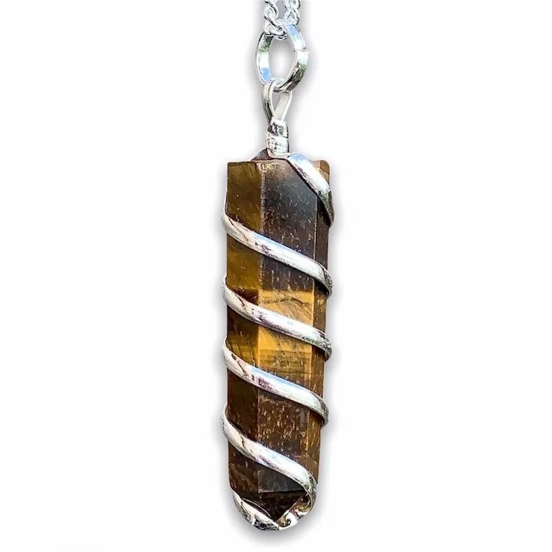 Yellow Tiger Eye Pendant Necklace