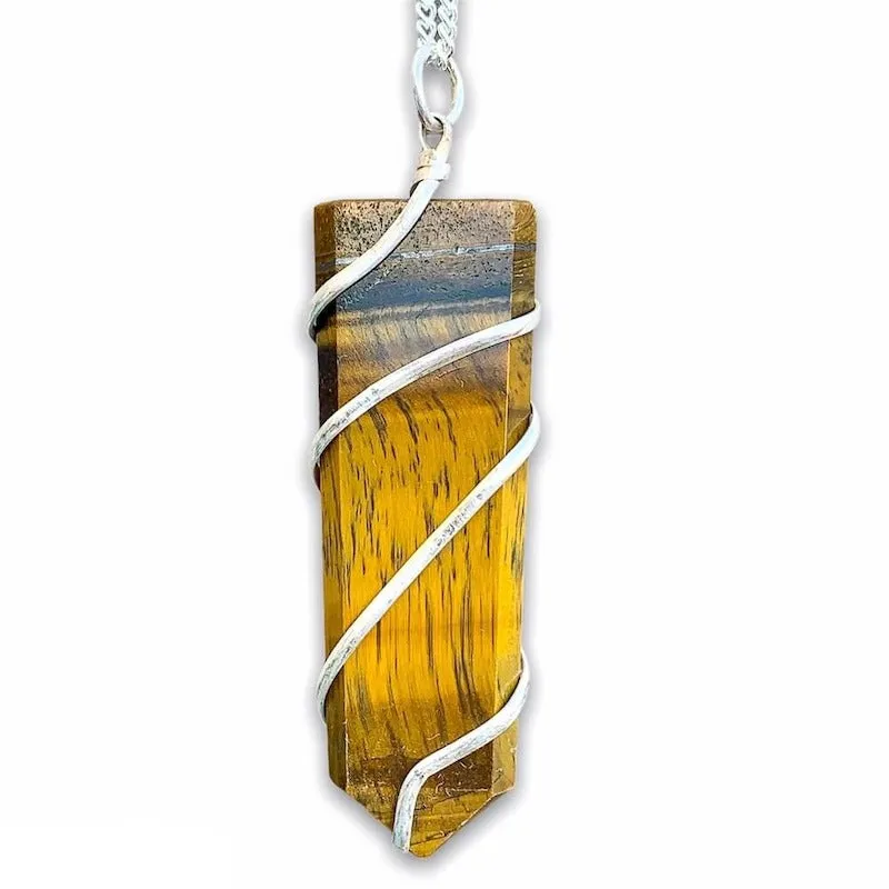 Yellow Tiger Eye Pendant Necklace