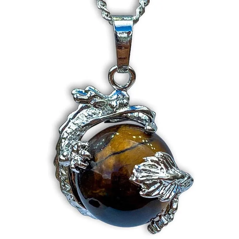 Yellow Tiger Eye Pendant Necklace