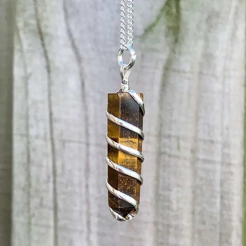 Yellow Tiger Eye Pendant Necklace