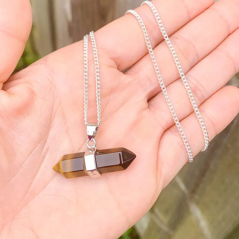 Yellow Tiger Eye Pendant Necklace