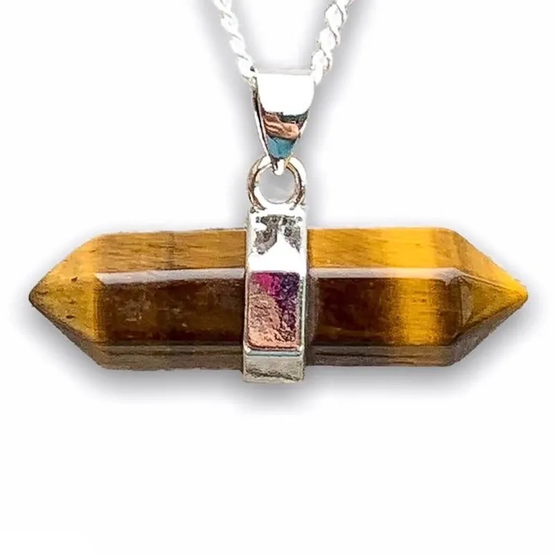 Yellow Tiger Eye Pendant Necklace