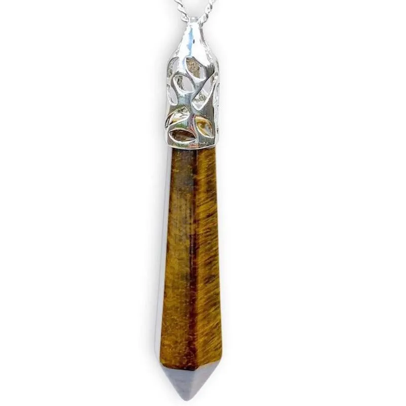 Yellow Tiger Eye Pendant Necklace