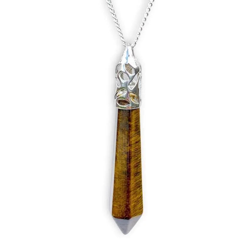 Yellow Tiger Eye Pendant Necklace