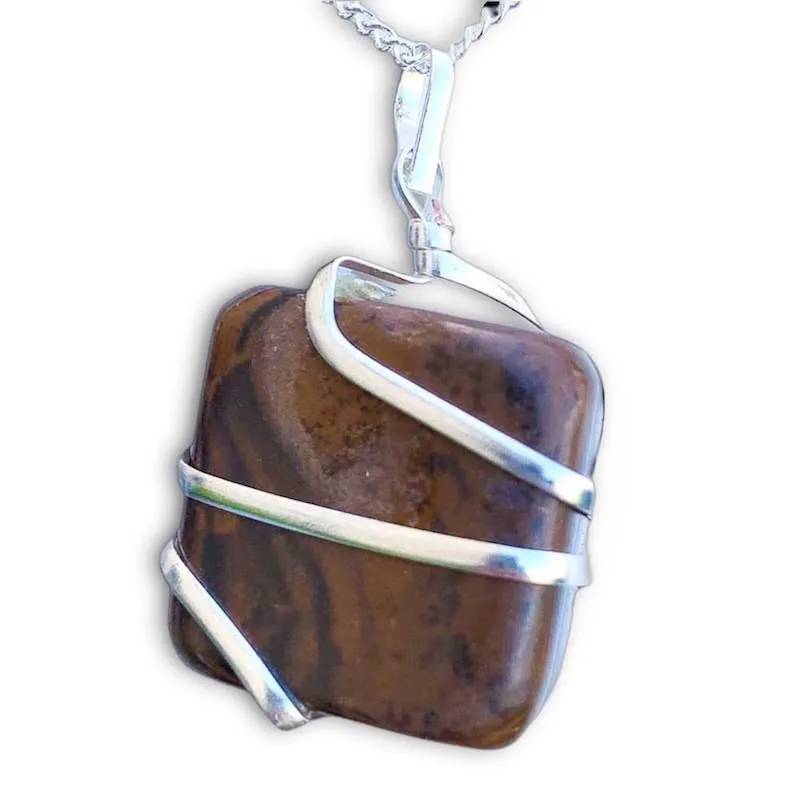 Yellow Tiger Eye Pendant Necklace