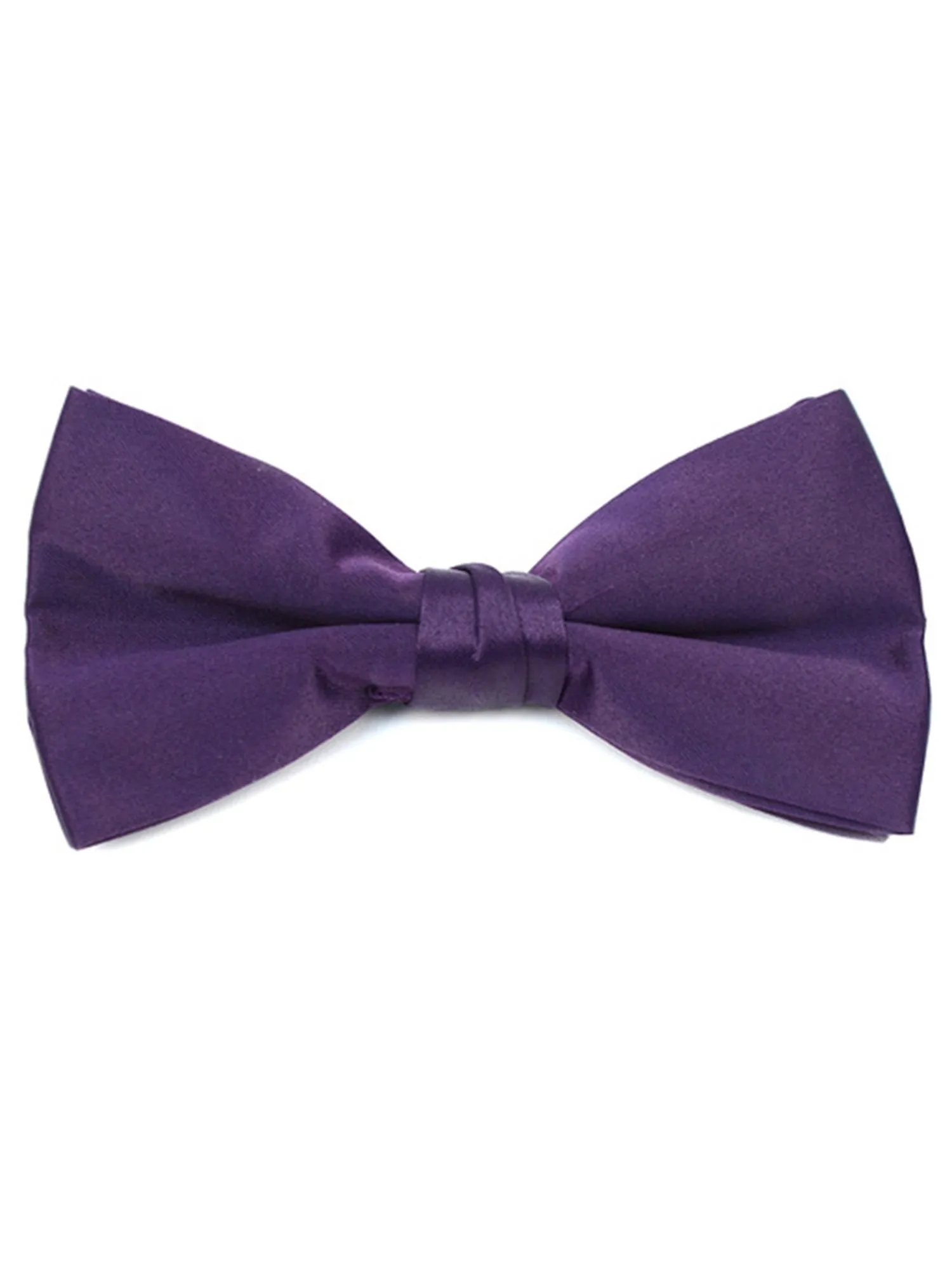 Young Boy's Pre-tied Adjustable Length Bow Tie - Formal Tuxedo Solid Color